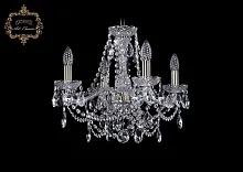 Люстра подвесная хрустальная 11.25.4.165.Br.Sp Bohemia Art Classic прозрачная на 4 лампы, основание бронзовое в стиле классический Люстра подвесная хрустальная 11.25.4.165.Br.Sp Bohemia Art Classic прозрачная на 4 лампы, основание бронзовое в стиле классический